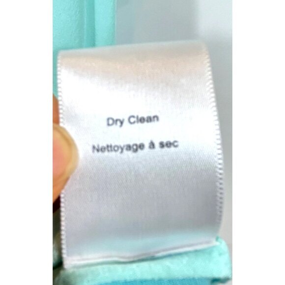 Babaton Blouse Womens XS Aqua Silk Chiffon Short Sleeve Combo High Low Soft - Picture 6 of 6